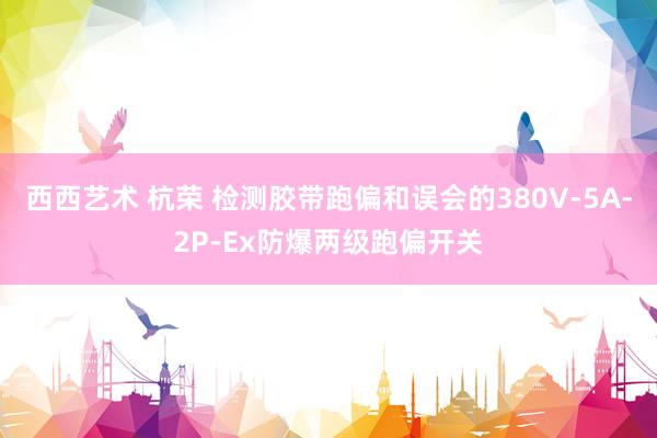 西西艺术 杭荣 检测胶带跑偏和误会的380V-5A-2P-Ex防爆两级跑偏开关