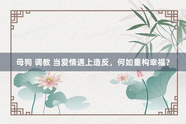母狗 调教 当爱情遇上造反，何如重构幸福？